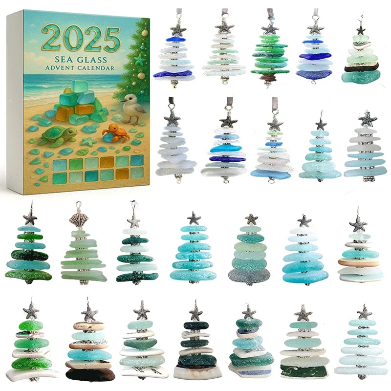 Limited Edition, Only 100 Sets Left!-๐โจSea Glass Christmas Tree Advent Calendar ๐โ๏ธ๐