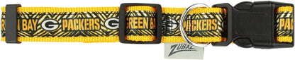 Zubaz NFL Team Adjustable Pet Collar for Dogs & Cats, Pittsburgh Steelers, Medium
