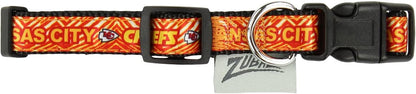 Zubaz NFL Team Adjustable Pet Collar for Dogs & Cats, Pittsburgh Steelers, Medium