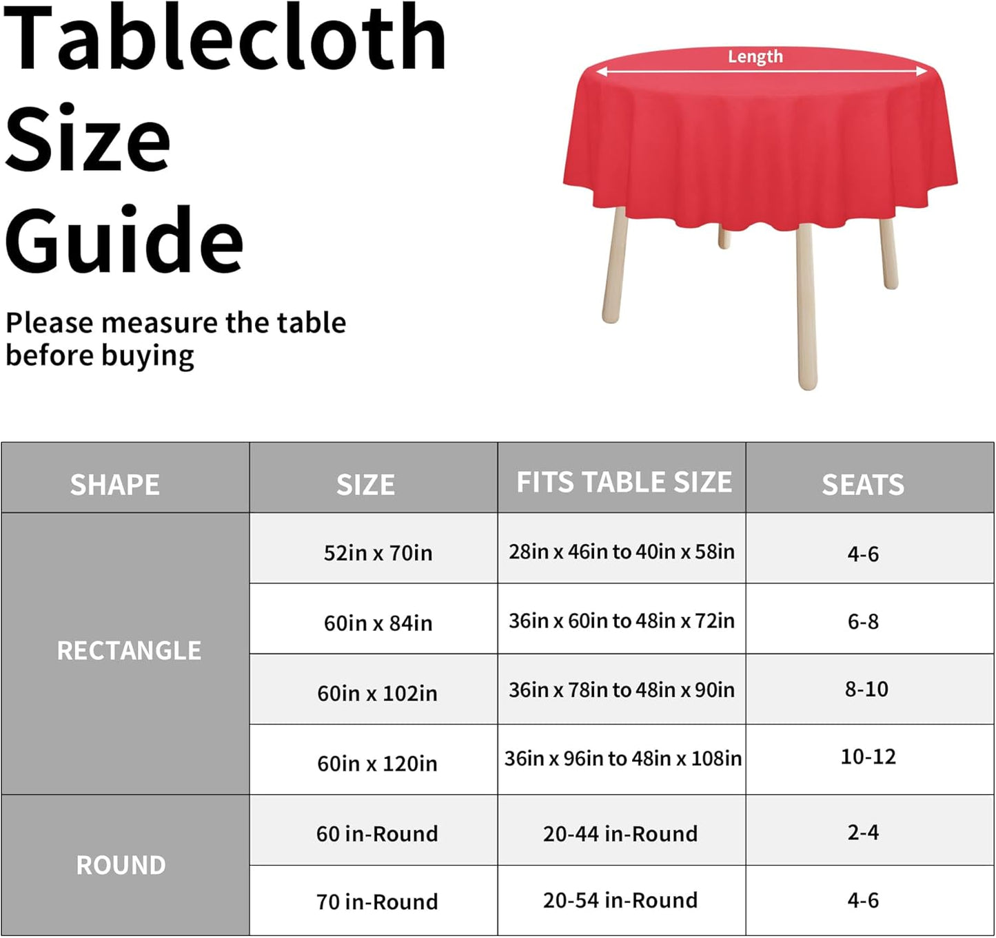 Easy-Going Faux Linen Waterproof Spill-Proof Tablecloth Stain Resistant Rectangle Table Cloth Wrinkle Free Decorative Fabric for Kitchen, Dining, Party, Weddings, Restaurants (52x70 in, Linen)