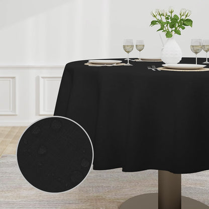 Easy-Going Faux Linen Waterproof Spill-Proof Tablecloth Stain Resistant Rectangle Table Cloth Wrinkle Free Decorative Fabric for Kitchen, Dining, Party, Weddings, Restaurants (52x70 in, Linen)