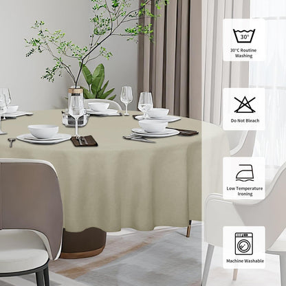 Easy-Going Faux Linen Waterproof Spill-Proof Tablecloth Stain Resistant Rectangle Table Cloth Wrinkle Free Decorative Fabric for Kitchen, Dining, Party, Weddings, Restaurants (52x70 in, Linen)