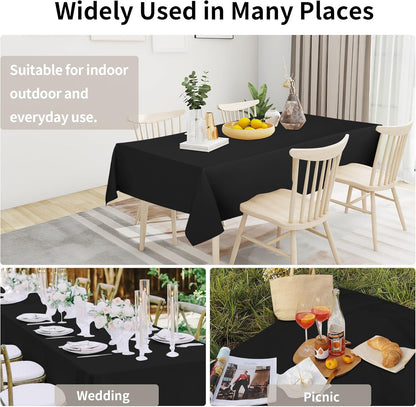 Easy-Going Faux Linen Waterproof Spill-Proof Tablecloth Stain Resistant Rectangle Table Cloth Wrinkle Free Decorative Fabric for Kitchen, Dining, Party, Weddings, Restaurants (52x70 in, Linen)