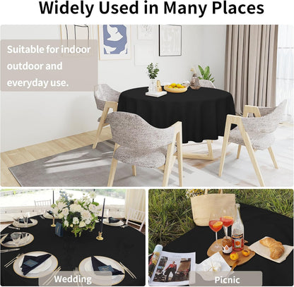 Easy-Going Faux Linen Waterproof Spill-Proof Tablecloth Stain Resistant Rectangle Table Cloth Wrinkle Free Decorative Fabric for Kitchen, Dining, Party, Weddings, Restaurants (52x70 in, Linen)