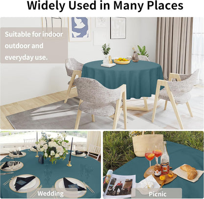 Easy-Going Faux Linen Waterproof Spill-Proof Tablecloth Stain Resistant Rectangle Table Cloth Wrinkle Free Decorative Fabric for Kitchen, Dining, Party, Weddings, Restaurants (52x70 in, Linen)