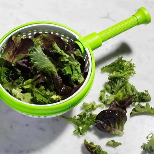 🥦 2025Vegetable Salad Rotating Draining Basket - 💓Take your salad prep to the next level