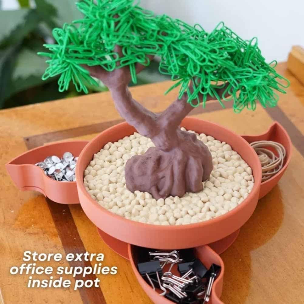 “Forgecore 3D Bonsai Desk Organizer with Hidden Storage & Magnetic Leaves” 🌳✨