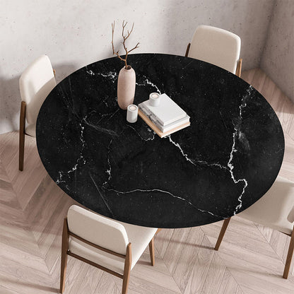 Elastic Edge Waterproof Round Tablecloth