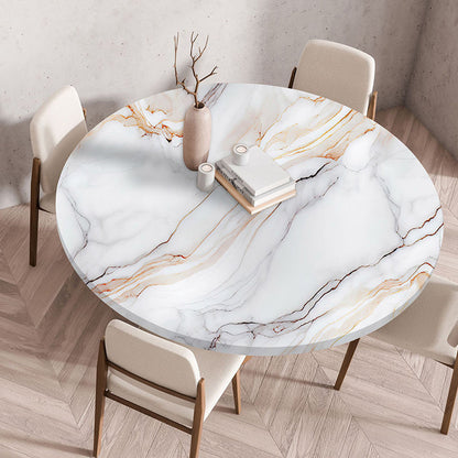 Elastic Edge Waterproof Round Tablecloth